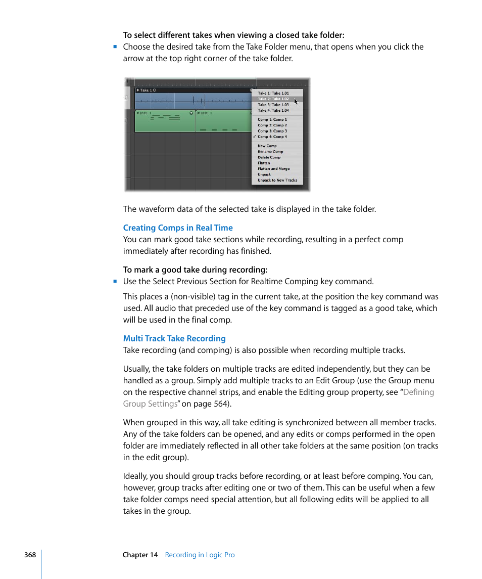Apple Logic Pro 8 User Manual | Page 368 / 1030