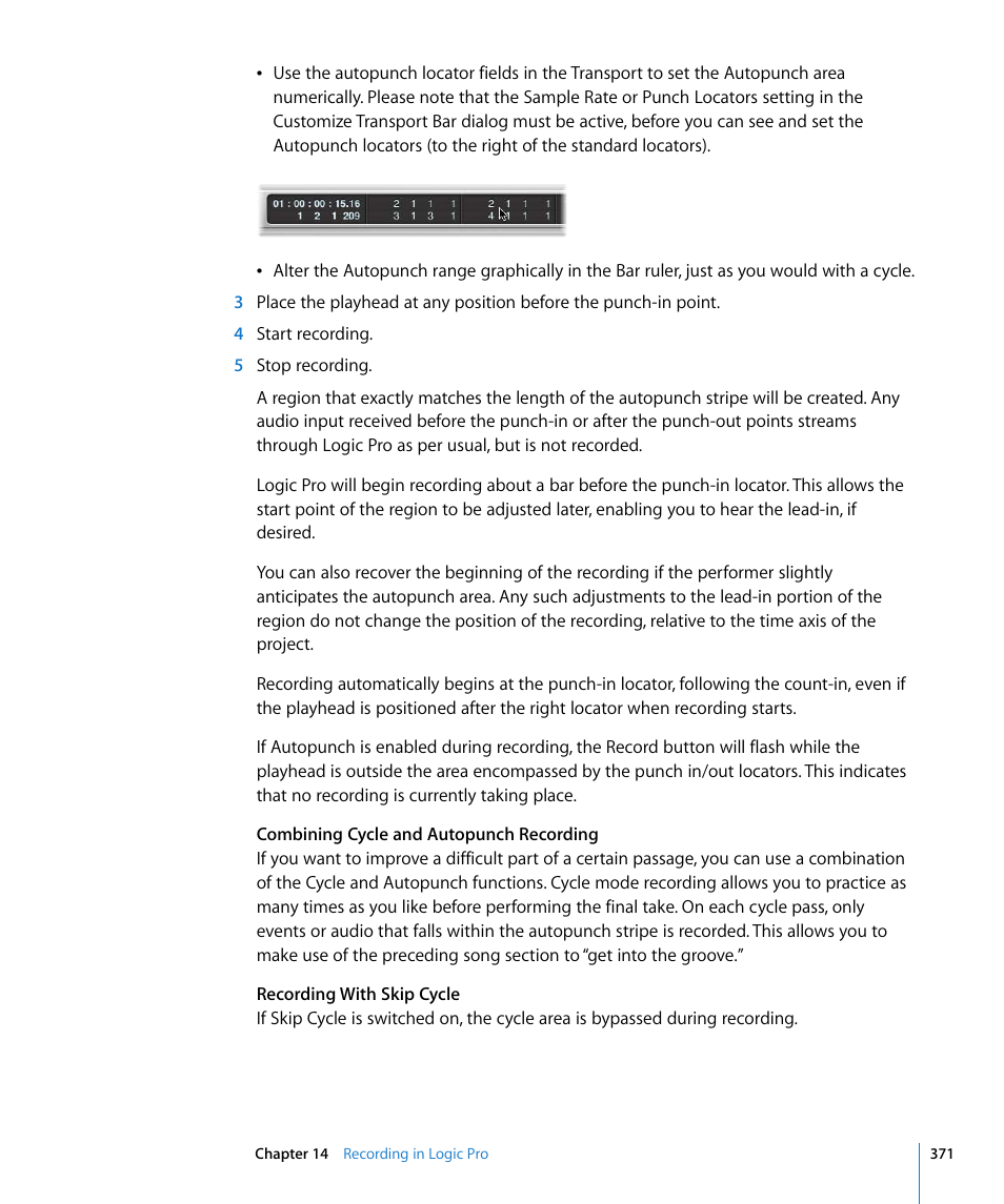 Apple Logic Pro 8 User Manual | Page 371 / 1030