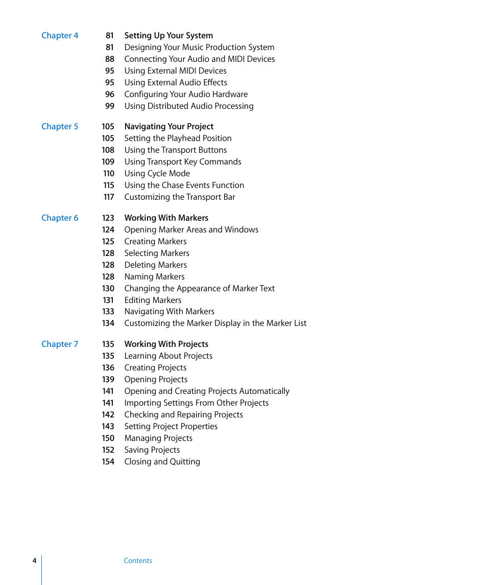Apple Logic Pro 8 User Manual | Page 4 / 1030