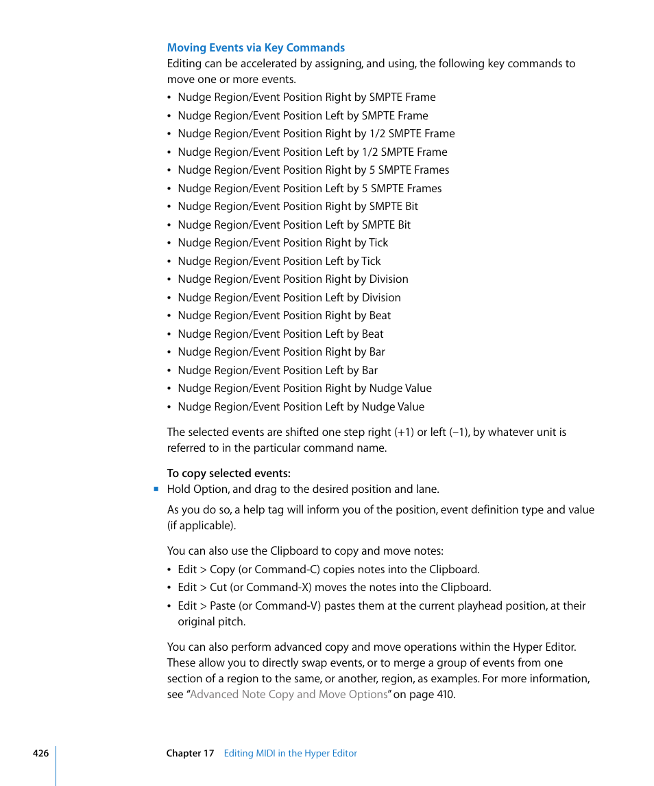 Apple Logic Pro 8 User Manual | Page 426 / 1030