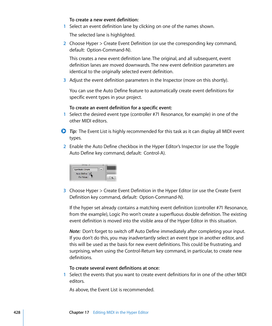 Apple Logic Pro 8 User Manual | Page 428 / 1030