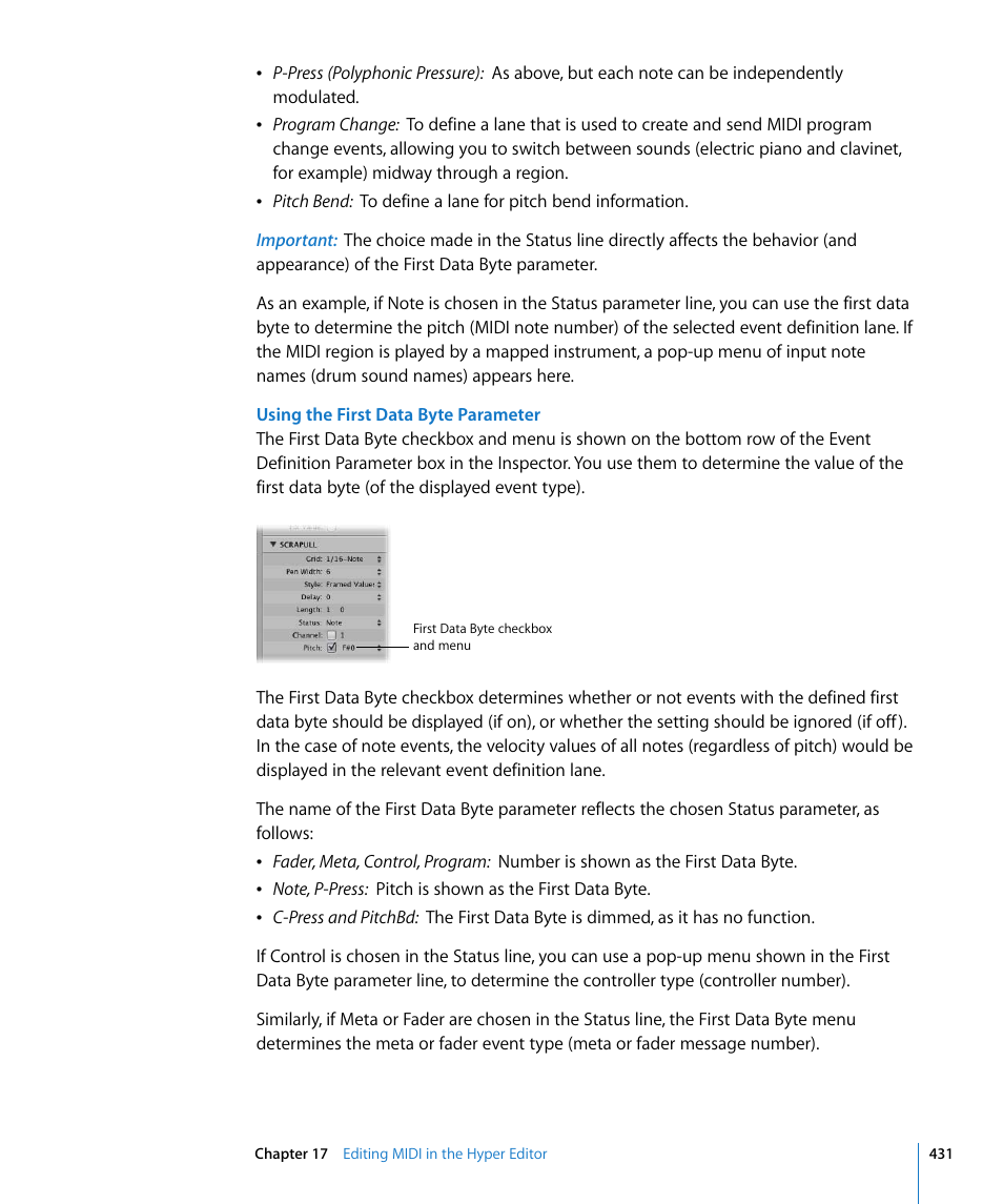 Apple Logic Pro 8 User Manual | Page 431 / 1030