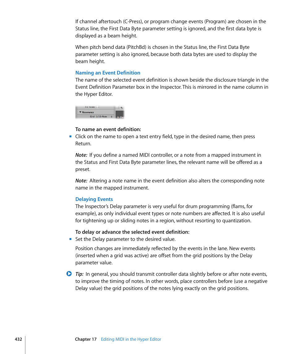 Apple Logic Pro 8 User Manual | Page 432 / 1030