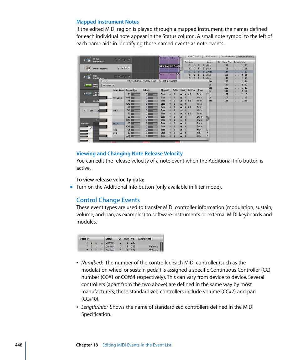Control change events | Apple Logic Pro 8 User Manual | Page 448 / 1030