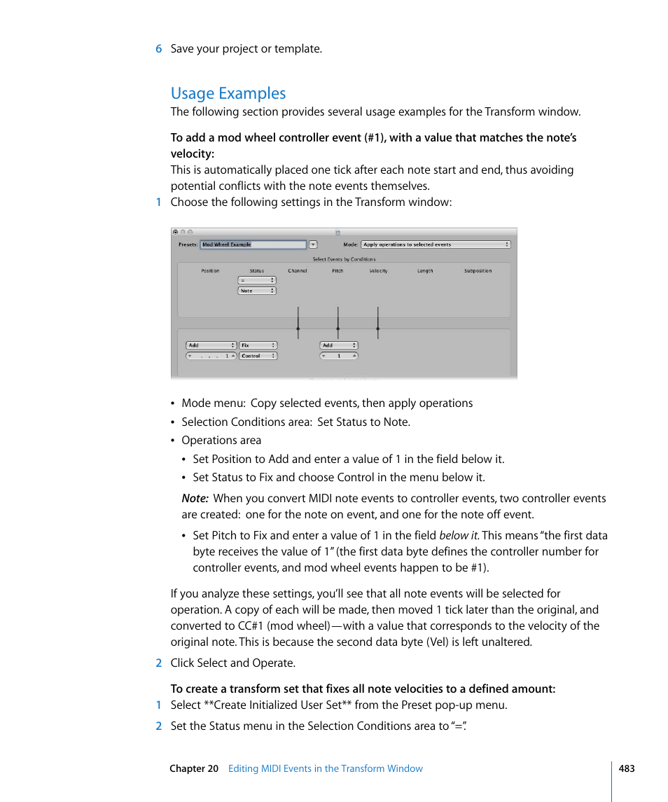 Usage examples | Apple Logic Pro 8 User Manual | Page 483 / 1030