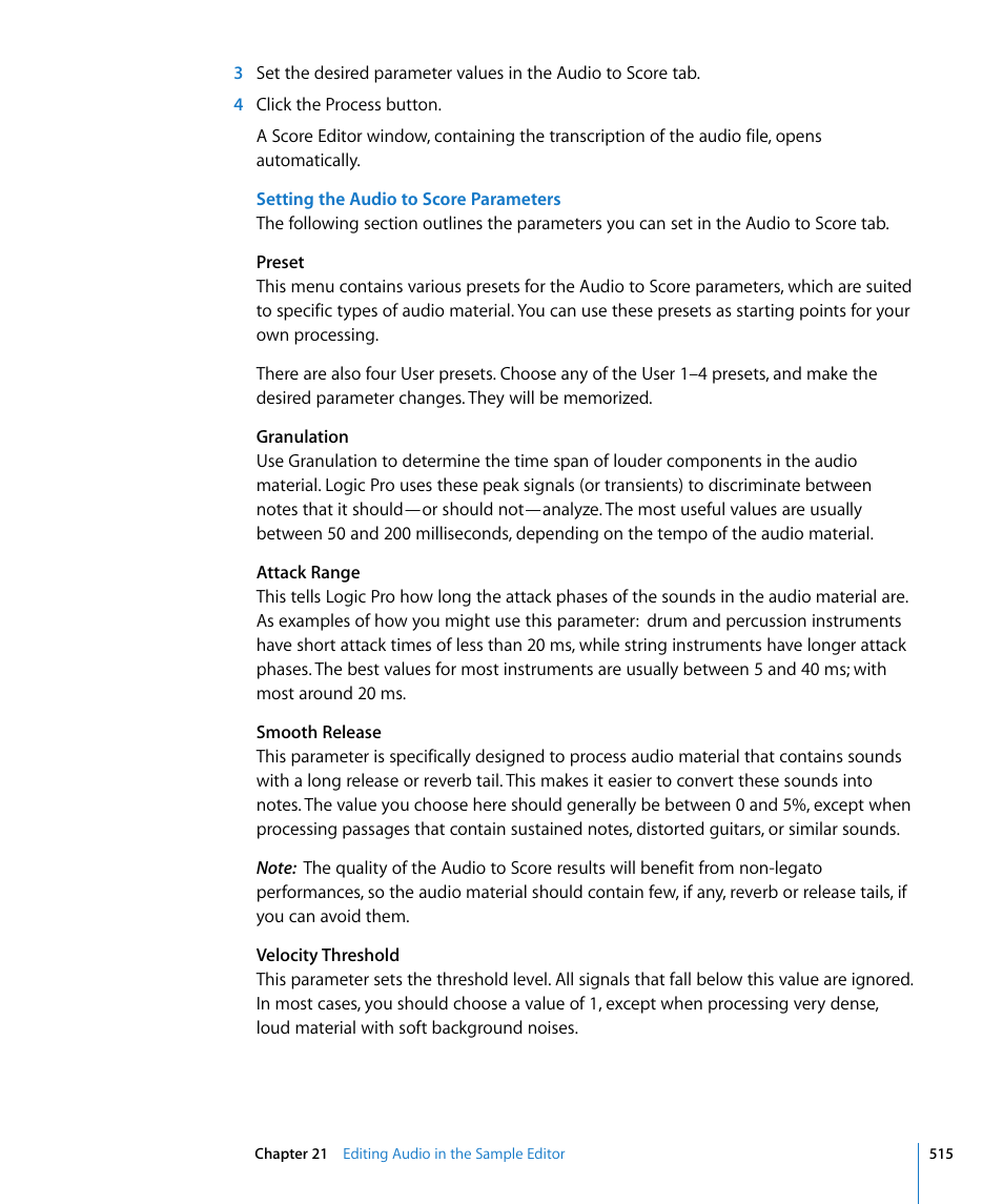Apple Logic Pro 8 User Manual | Page 515 / 1030