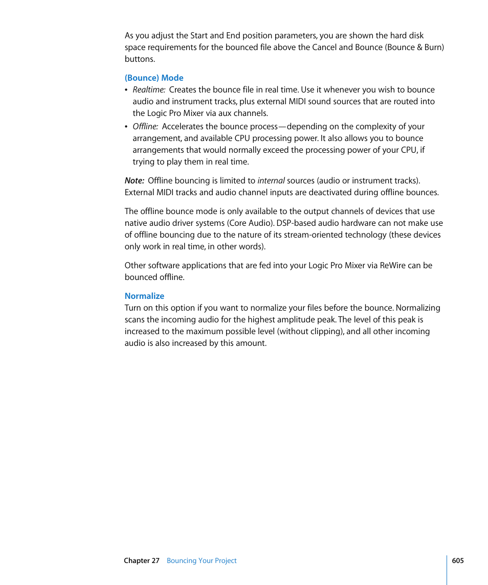 Apple Logic Pro 8 User Manual | Page 605 / 1030