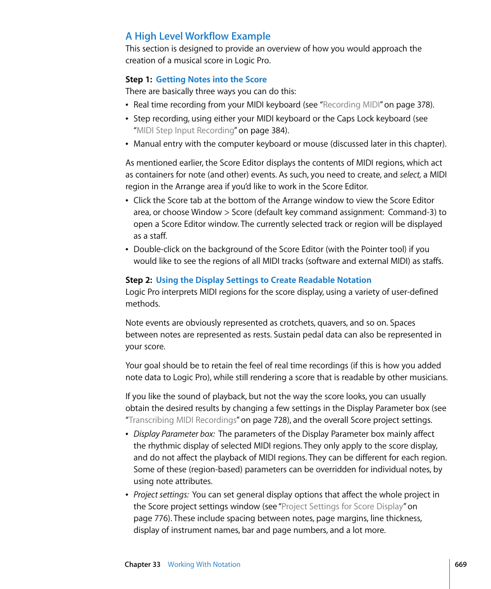A high level workflow example | Apple Logic Pro 8 User Manual | Page 669 / 1030