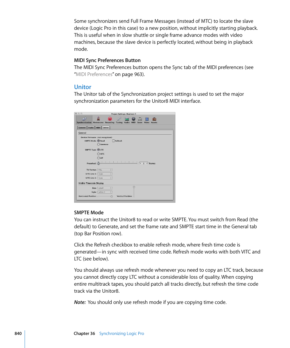 Unitor | Apple Logic Pro 8 User Manual | Page 840 / 1030