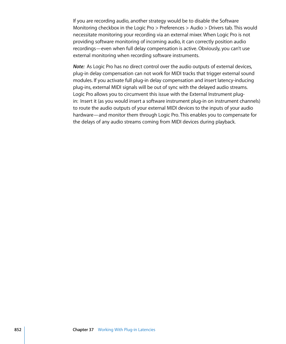 Apple Logic Pro 8 User Manual | Page 852 / 1030