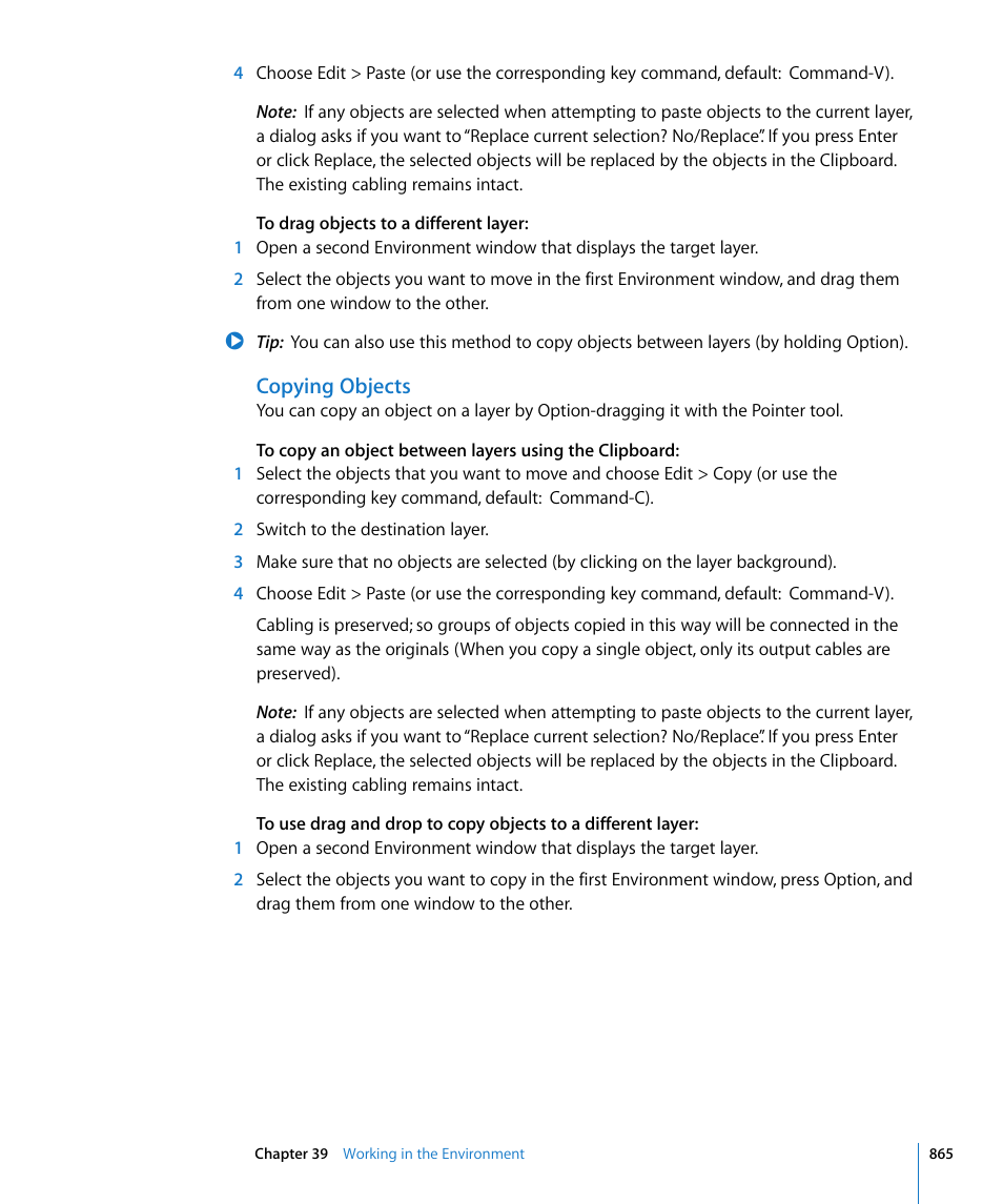 Copying objects | Apple Logic Pro 8 User Manual | Page 865 / 1030