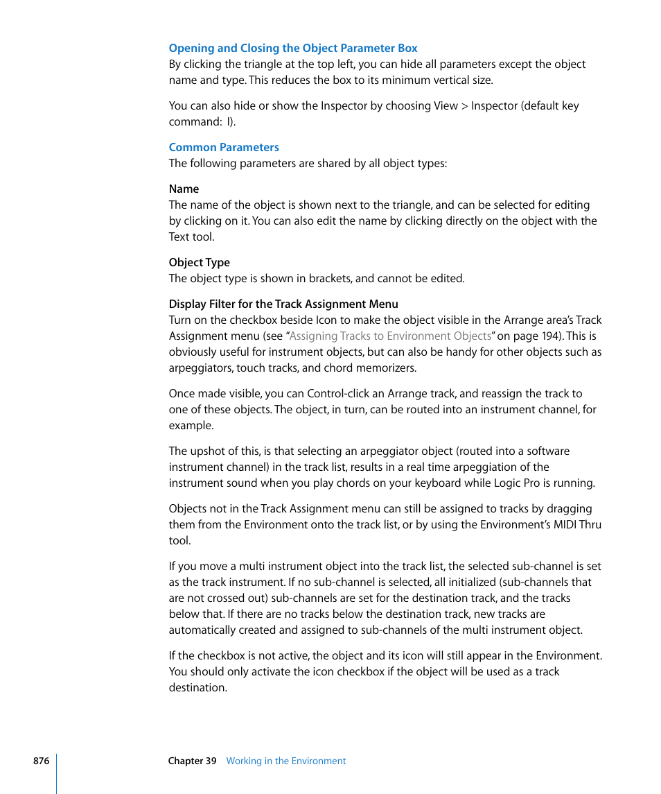 Apple Logic Pro 8 User Manual | Page 876 / 1030