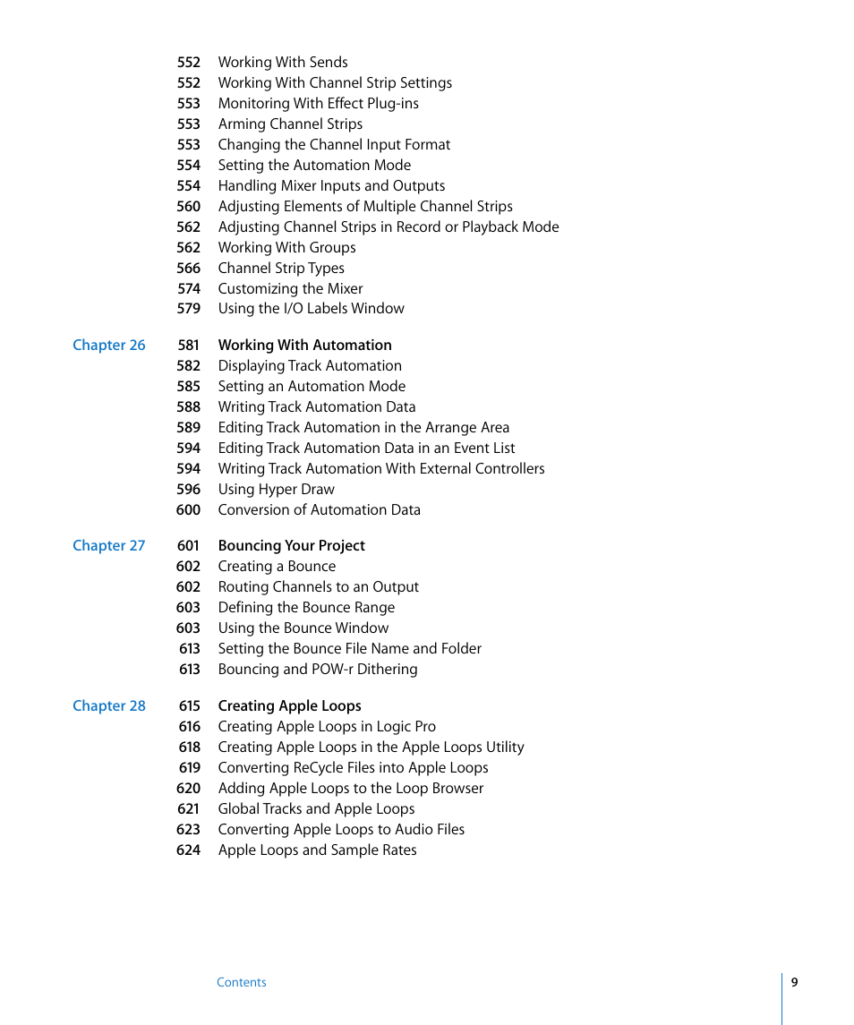 Apple Logic Pro 8 User Manual | Page 9 / 1030