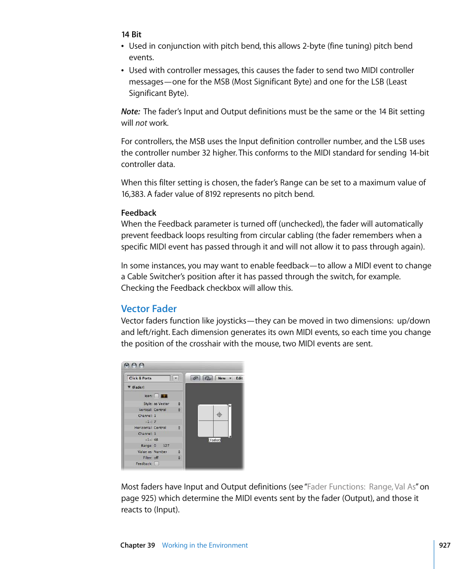 Vector fader | Apple Logic Pro 8 User Manual | Page 927 / 1030