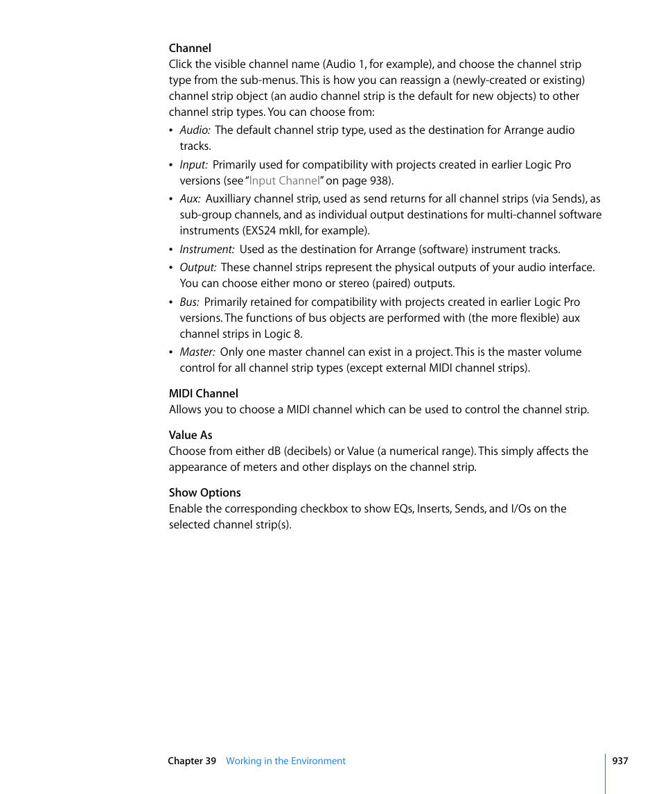 Apple Logic Pro 8 User Manual | Page 937 / 1030