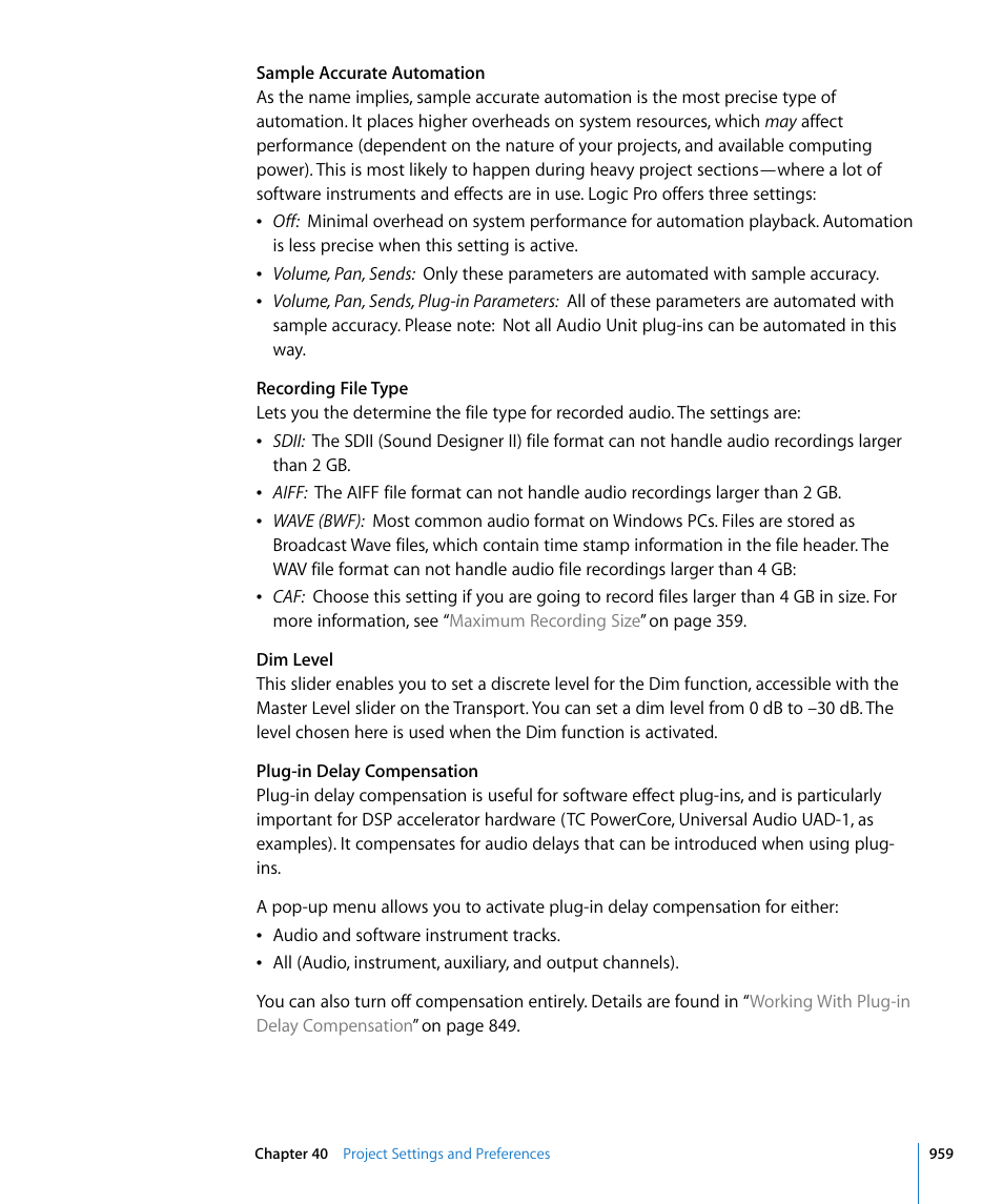 Apple Logic Pro 8 User Manual | Page 959 / 1030