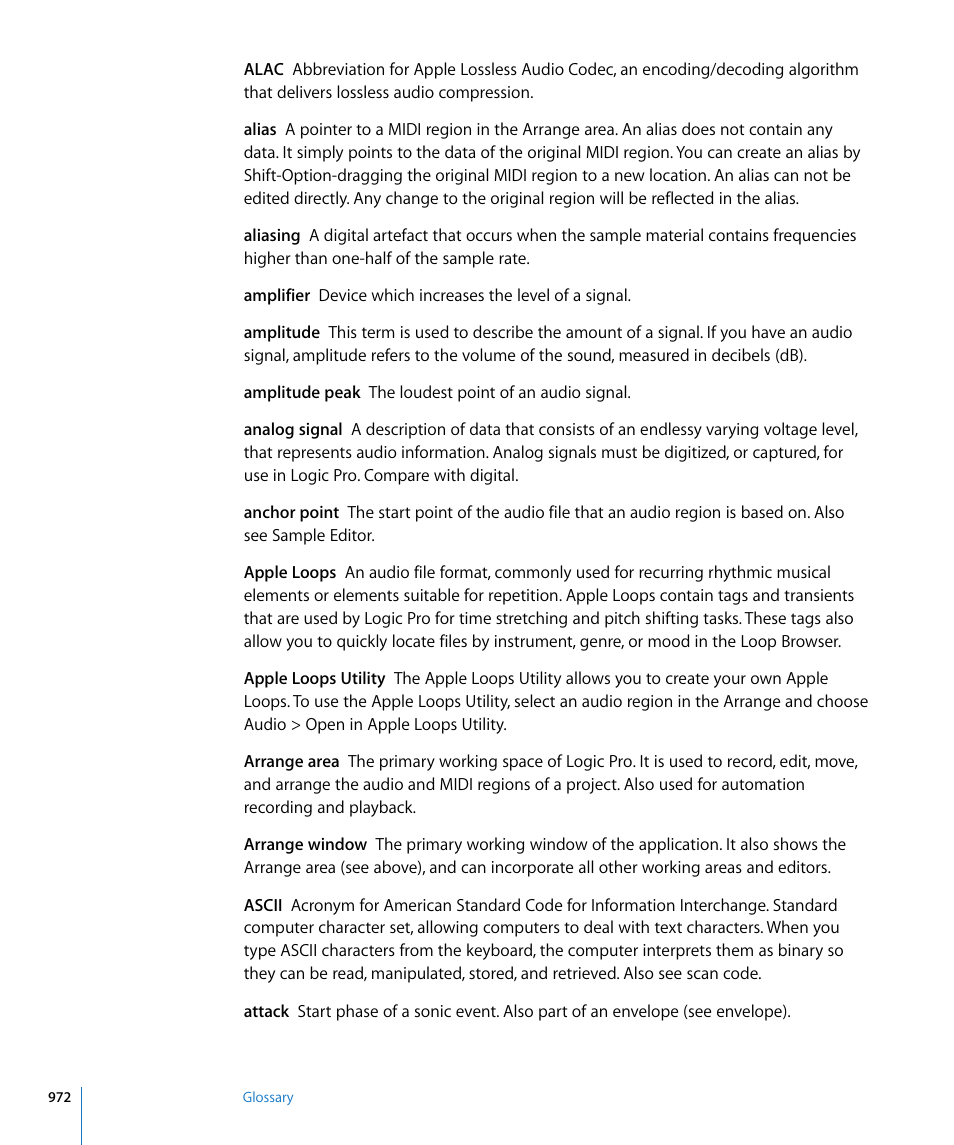 Apple Logic Pro 8 User Manual | Page 972 / 1030