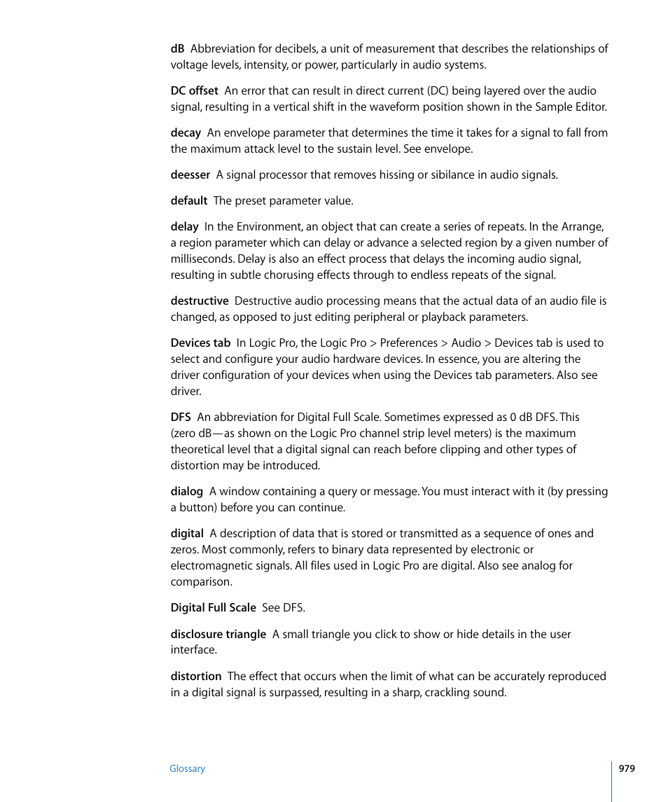 Apple Logic Pro 8 User Manual | Page 979 / 1030