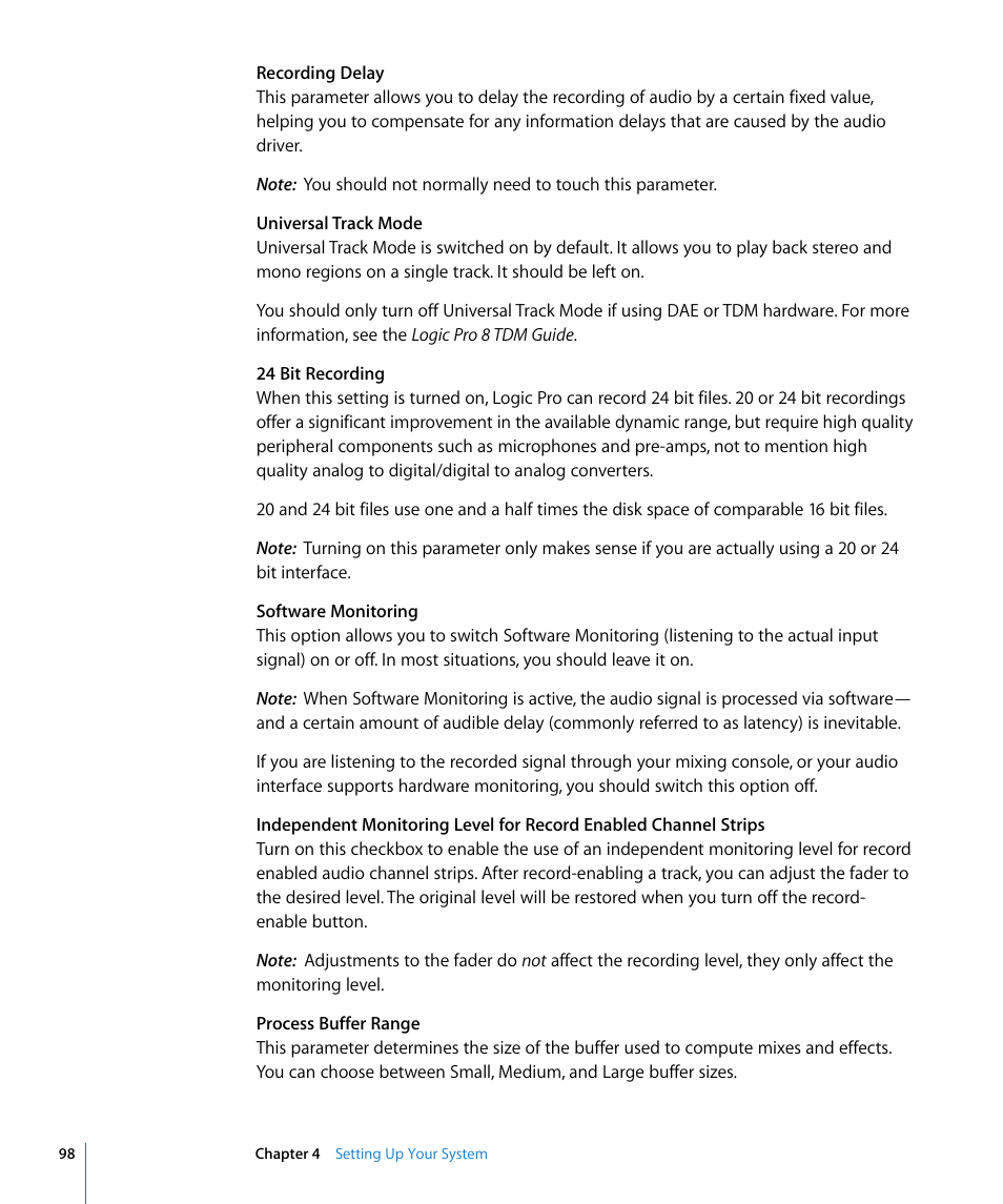 Apple Logic Pro 8 User Manual | Page 98 / 1030