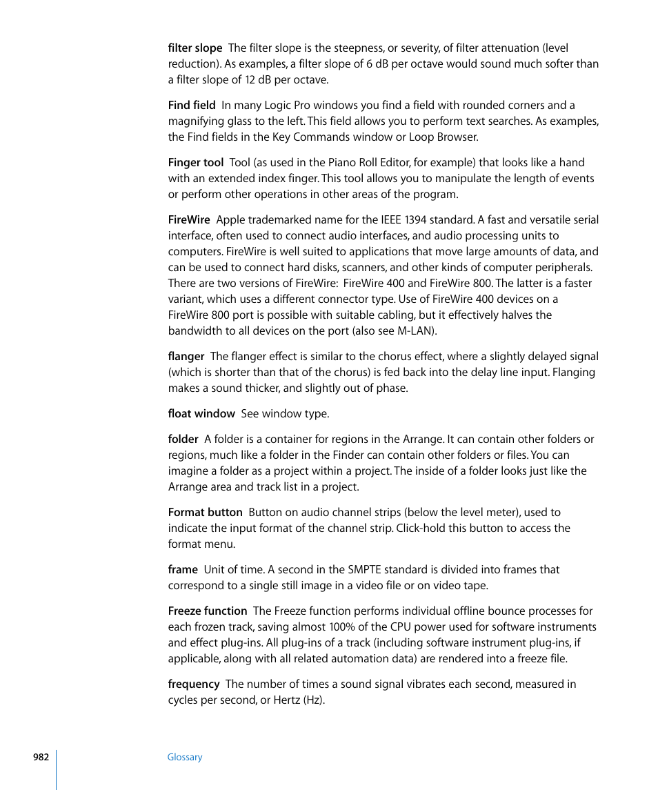 Apple Logic Pro 8 User Manual | Page 982 / 1030