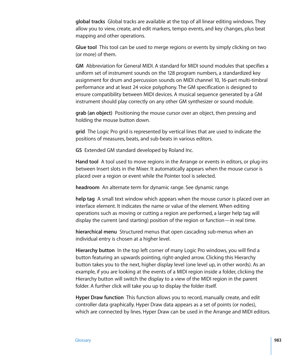 Apple Logic Pro 8 User Manual | Page 983 / 1030