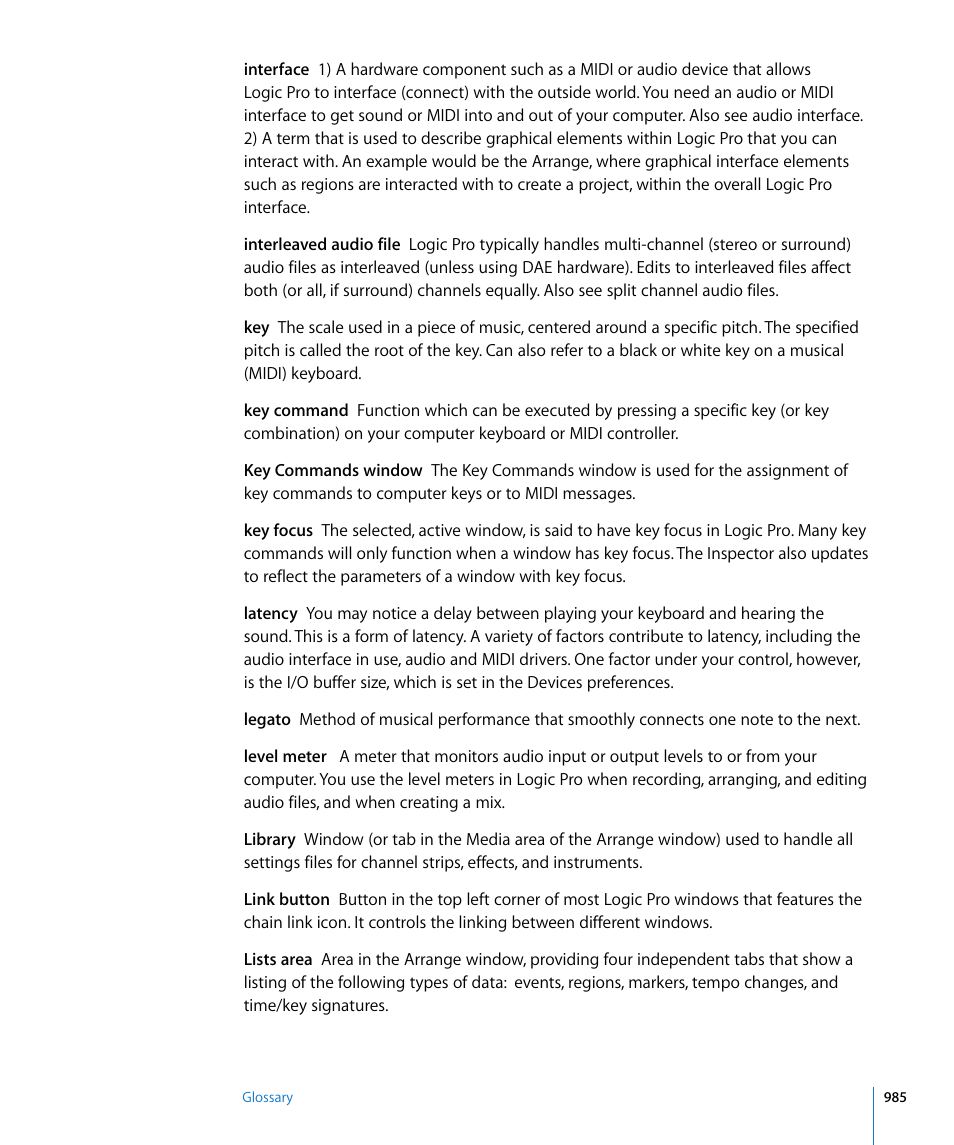Apple Logic Pro 8 User Manual | Page 985 / 1030
