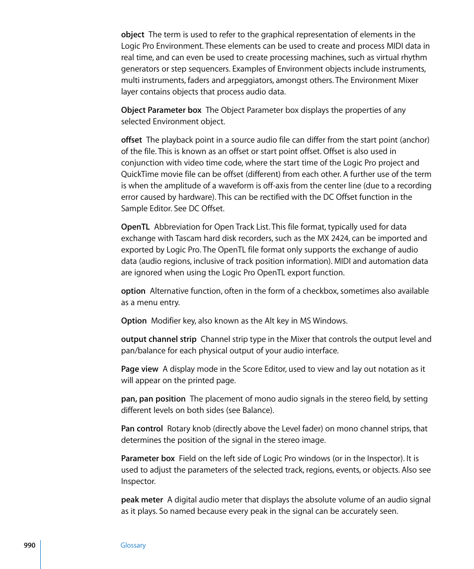 Apple Logic Pro 8 User Manual | Page 990 / 1030