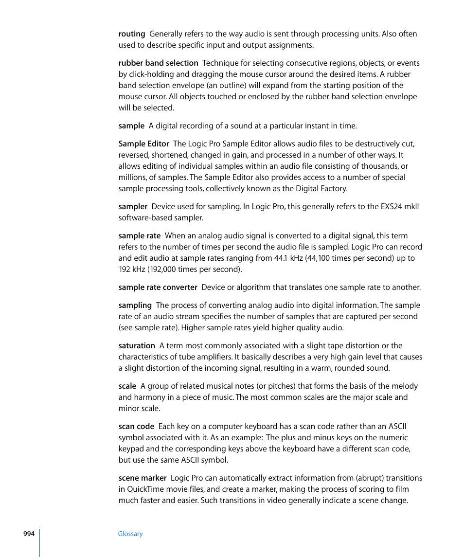 Apple Logic Pro 8 User Manual | Page 994 / 1030