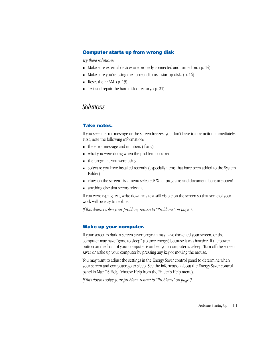 Solutions | Apple iMac G3 (Original) User Manual | Page 11 / 72