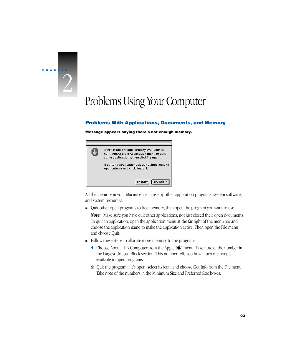 Problems using your computer | Apple iMac G3 (Original) User Manual | Page 23 / 72