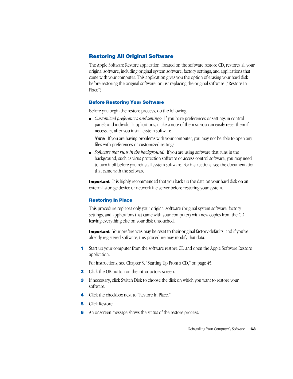 Apple iMac G3 (Original) User Manual | Page 63 / 72