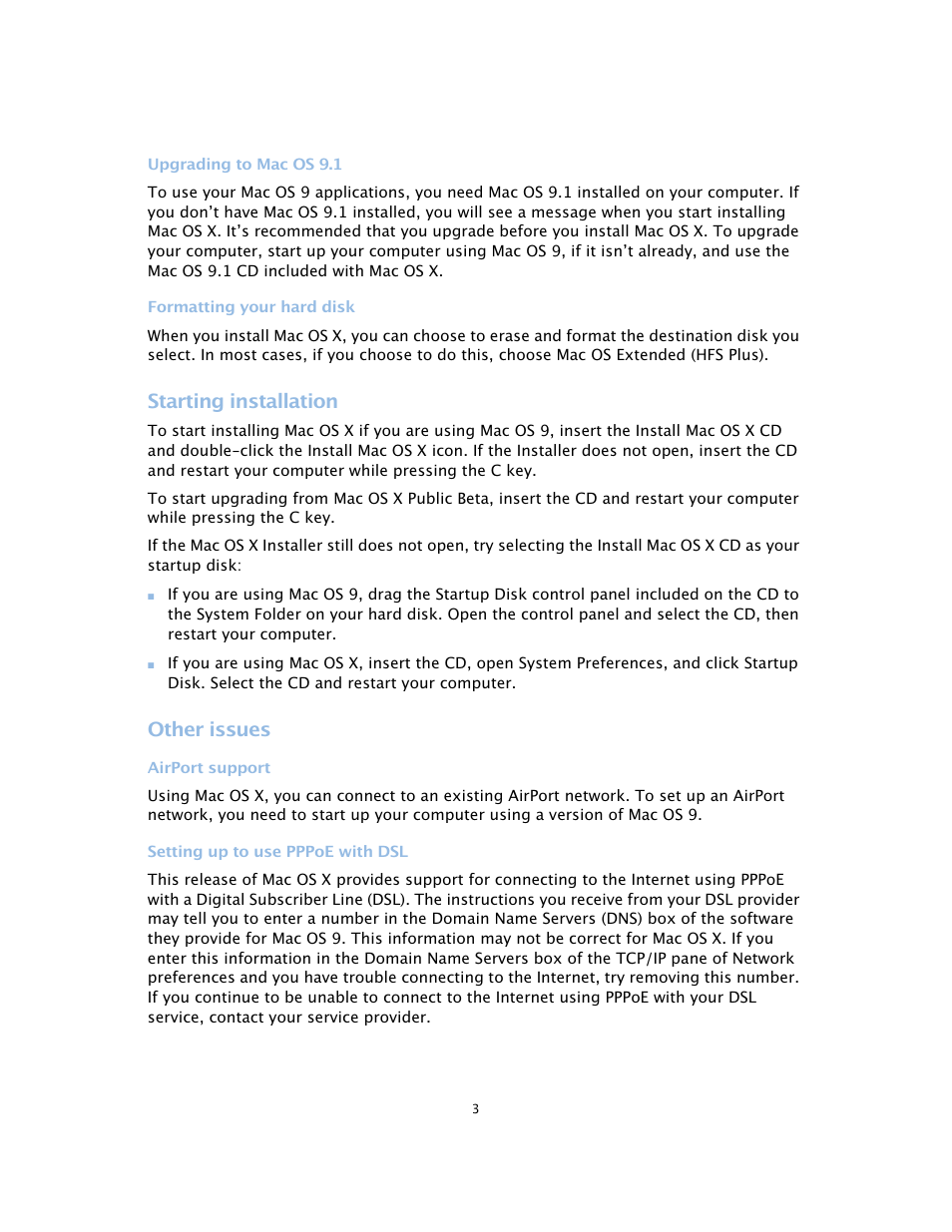 Apple Mac OS X (v10.0 - v10.1) User Manual | Page 3 / 4