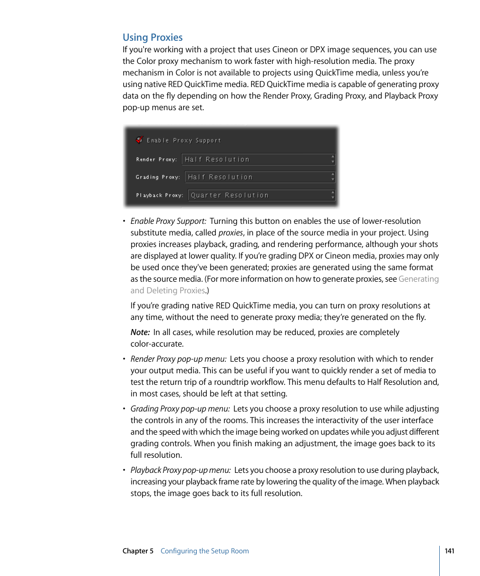 Using proxies | Apple Color 1.5 User Manual | Page 141 / 434