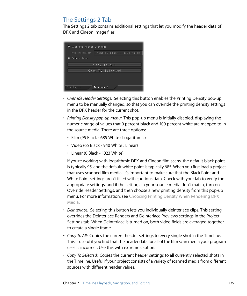 The settings 2 tab | Apple Color 1.5 User Manual | Page 175 / 434