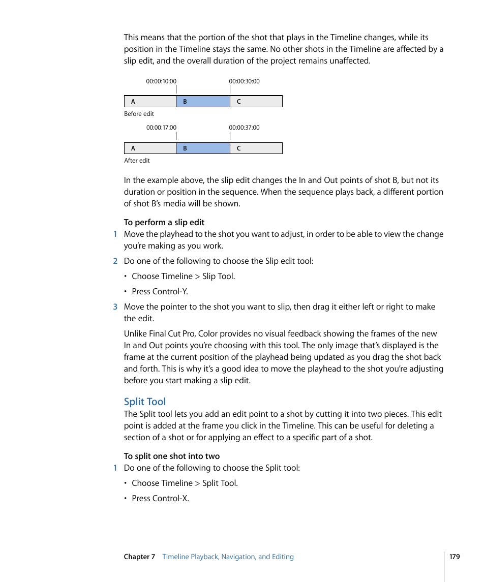 Split tool | Apple Color 1.5 User Manual | Page 179 / 434