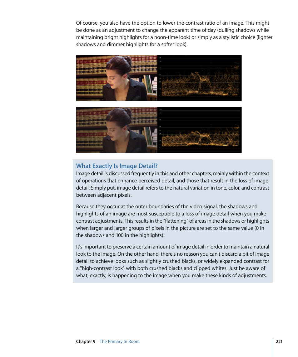 What exactly is image detail | Apple Color 1.5 User Manual | Page 221 / 434