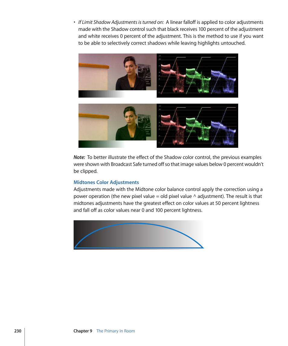 Midtones color adjustments | Apple Color 1.5 User Manual | Page 230 / 434