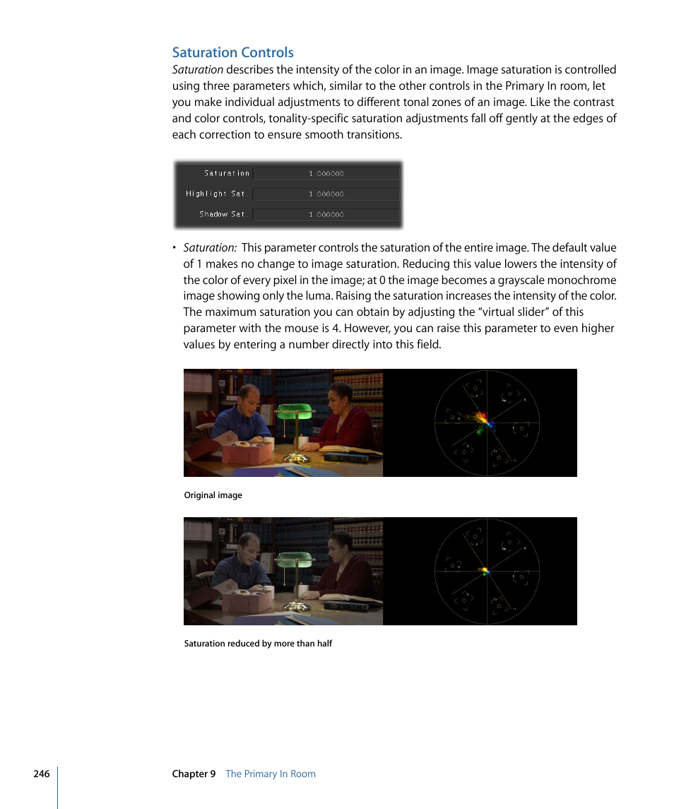 Saturation controls | Apple Color 1.5 User Manual | Page 246 / 434