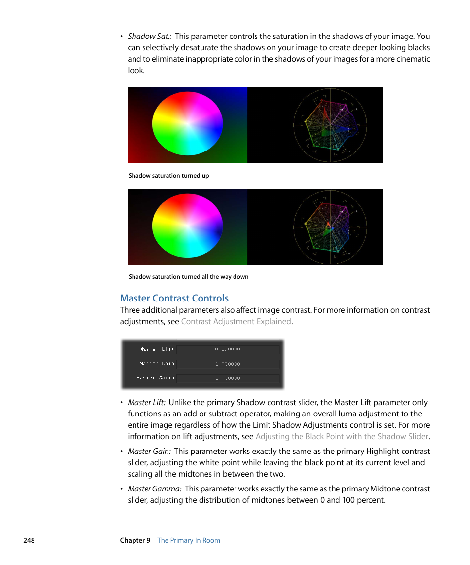 Master contrast controls | Apple Color 1.5 User Manual | Page 248 / 434