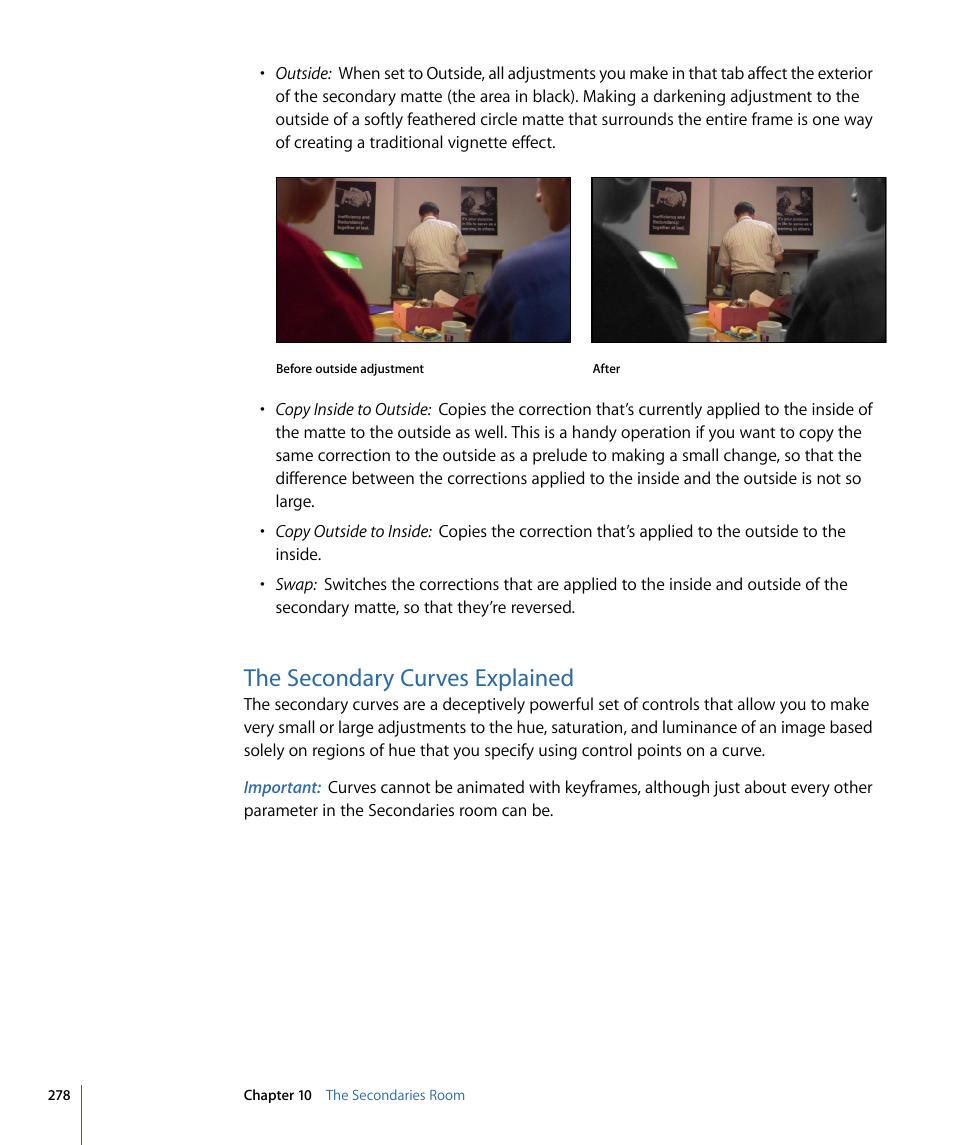 The secondary curves explained | Apple Color 1.5 User Manual | Page 278 / 434