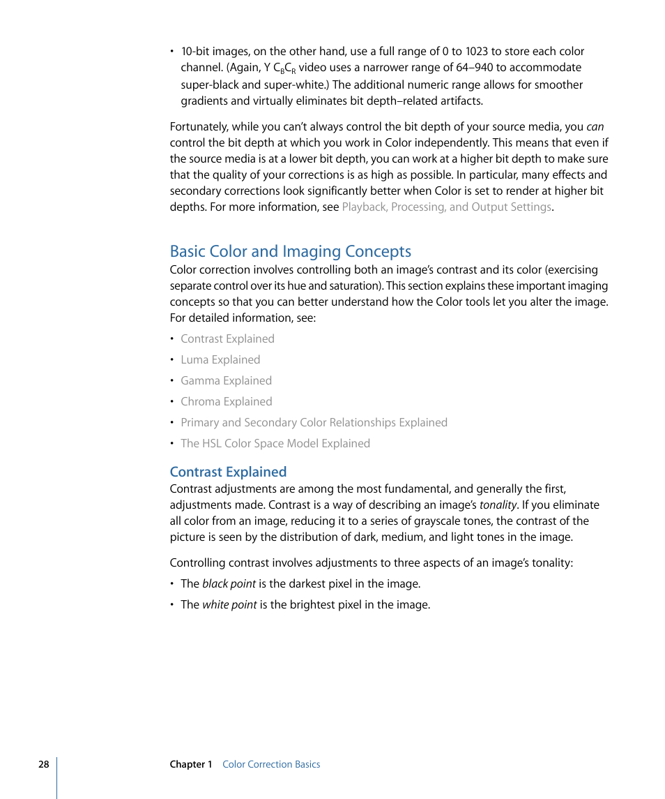 Basic color and imaging concepts, Contrast explained | Apple Color 1.5 User Manual | Page 28 / 434