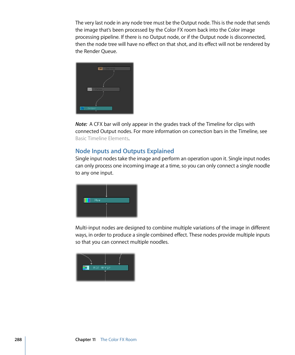 Node inputs and outputs explained | Apple Color 1.5 User Manual | Page 288 / 434