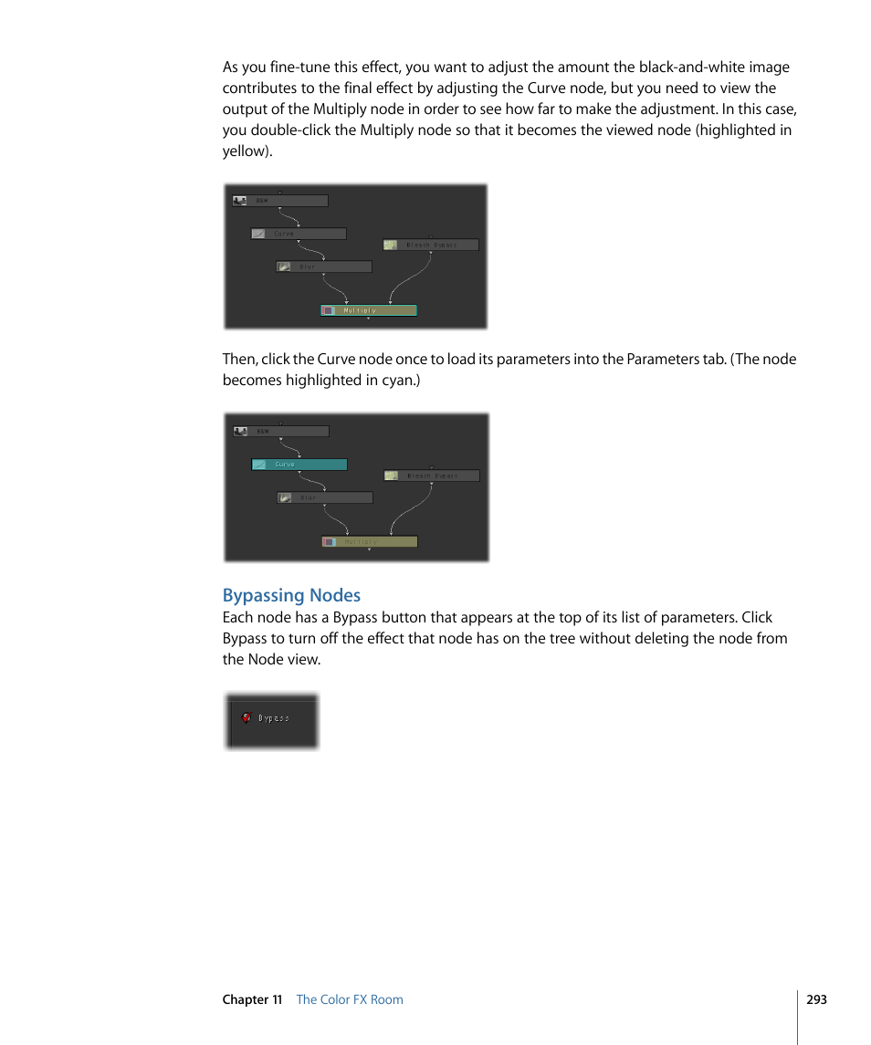 Bypassing nodes | Apple Color 1.5 User Manual | Page 293 / 434