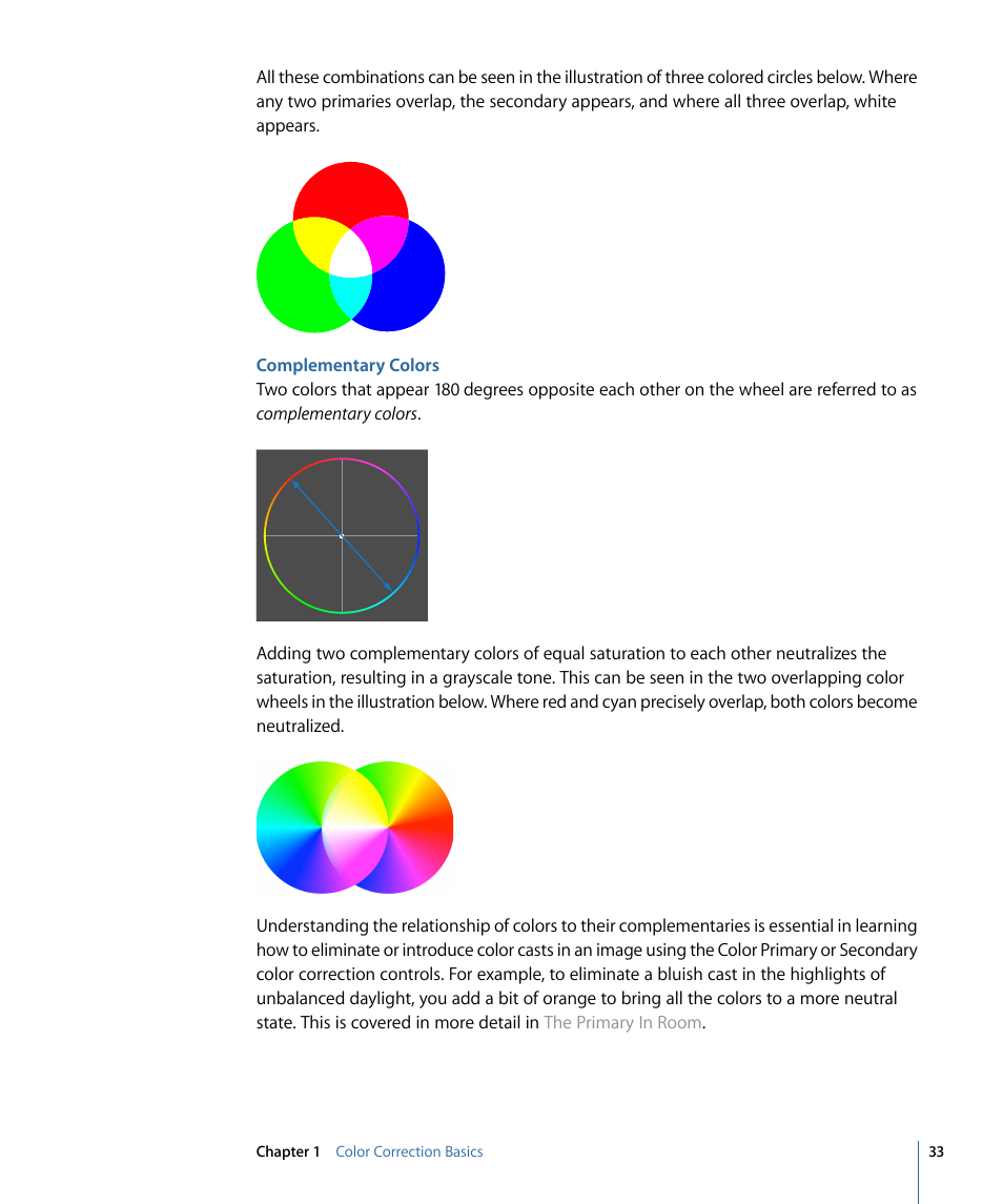 Complementary colors | Apple Color 1.5 User Manual | Page 33 / 434