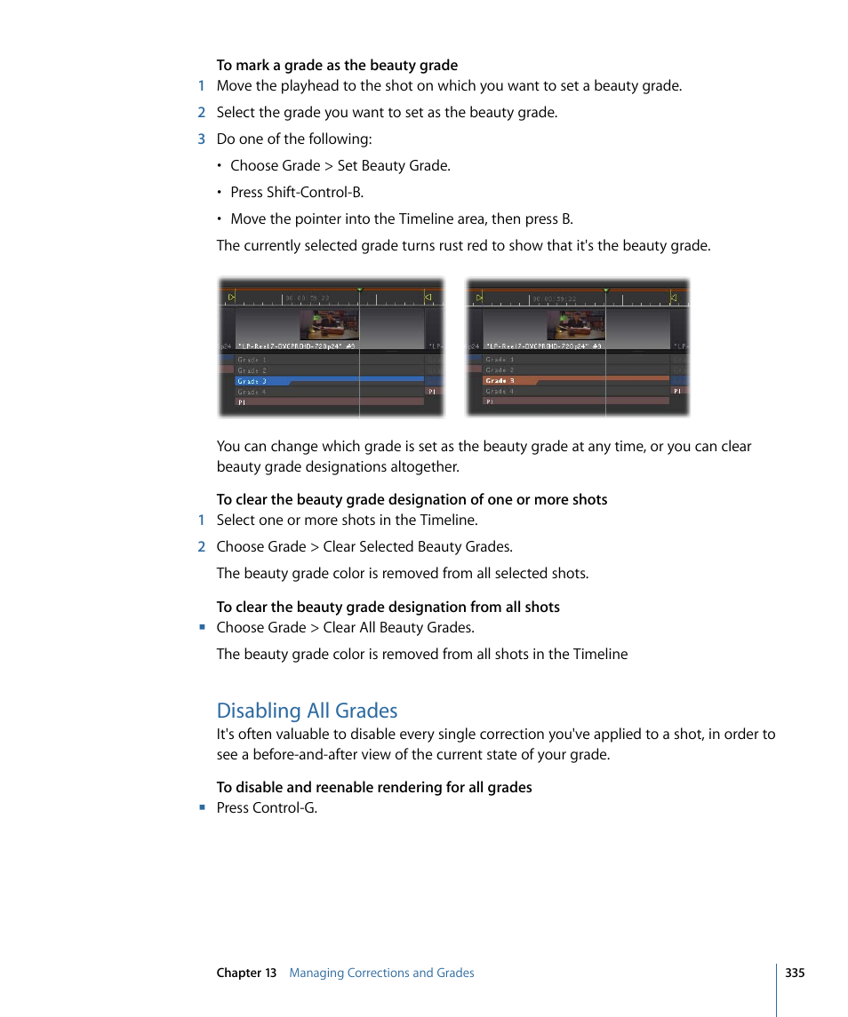 Disabling all grades | Apple Color 1.5 User Manual | Page 335 / 434