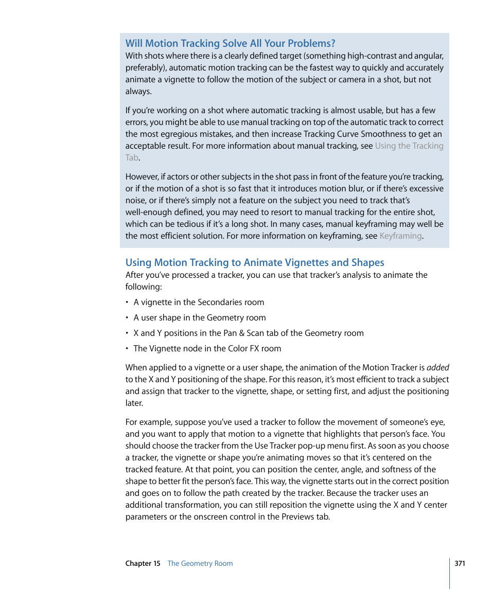 Will motion tracking solve all your problems | Apple Color 1.5 User Manual | Page 371 / 434