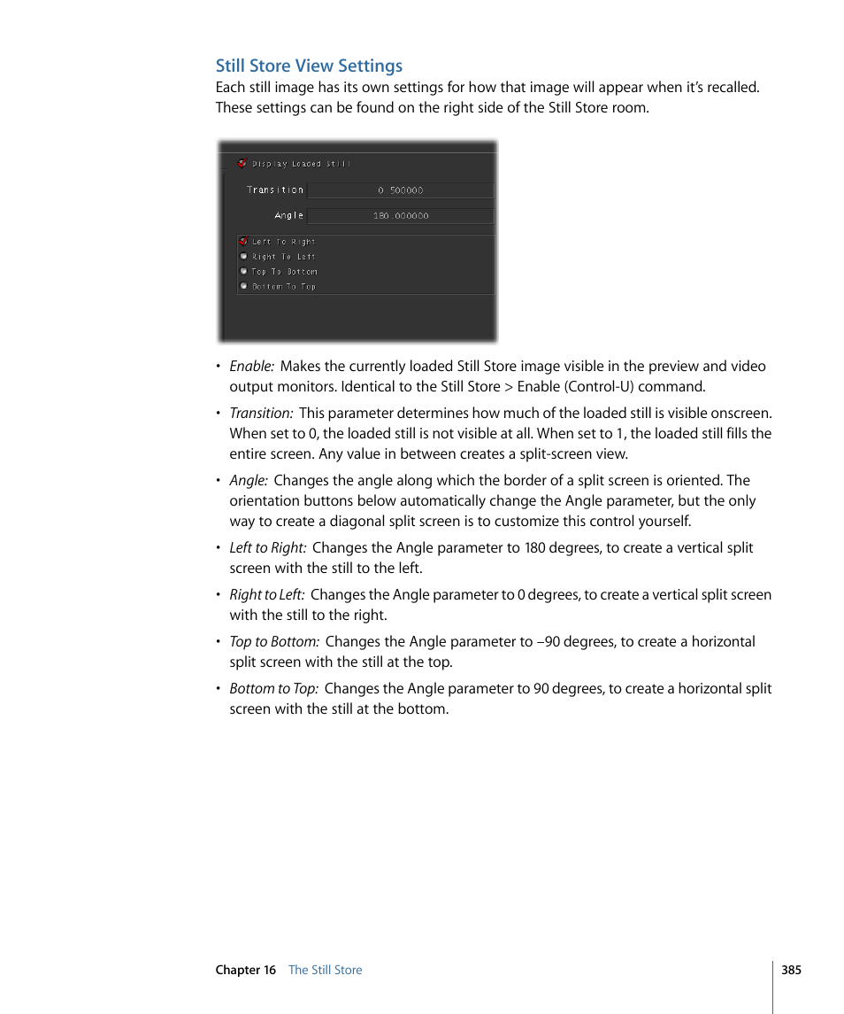 Still store view settings | Apple Color 1.5 User Manual | Page 385 / 434