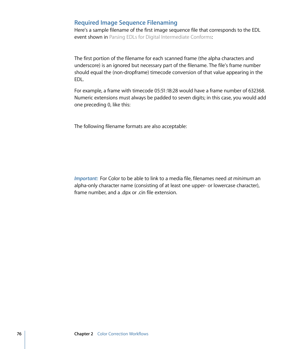 Required image sequence filenaming | Apple Color 1.5 User Manual | Page 76 / 434
