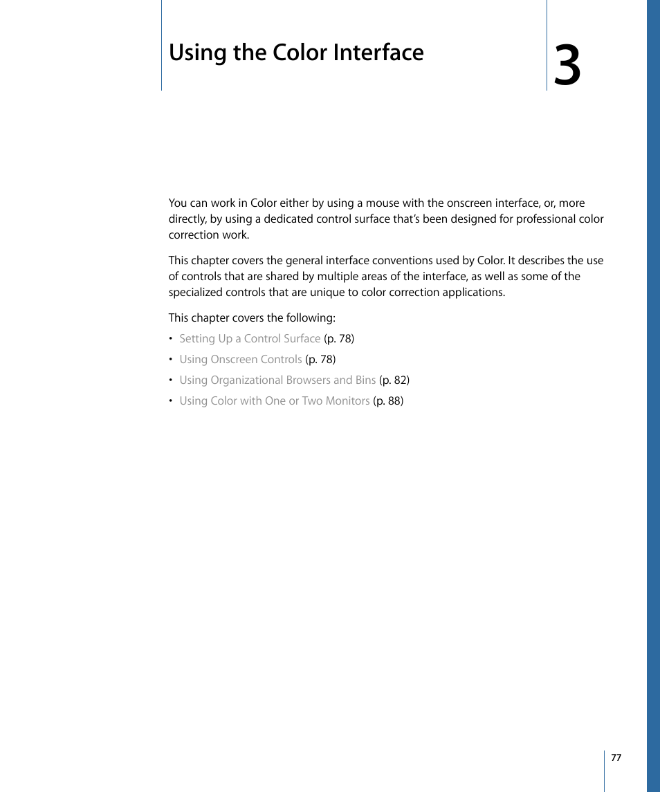 Using the color interface | Apple Color 1.5 User Manual | Page 77 / 434