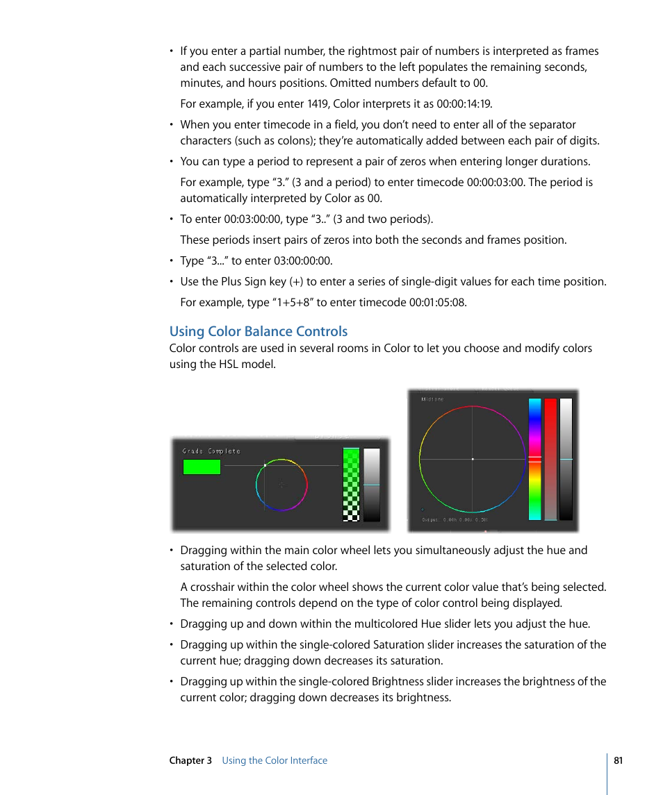 Using color balance controls | Apple Color 1.5 User Manual | Page 81 / 434